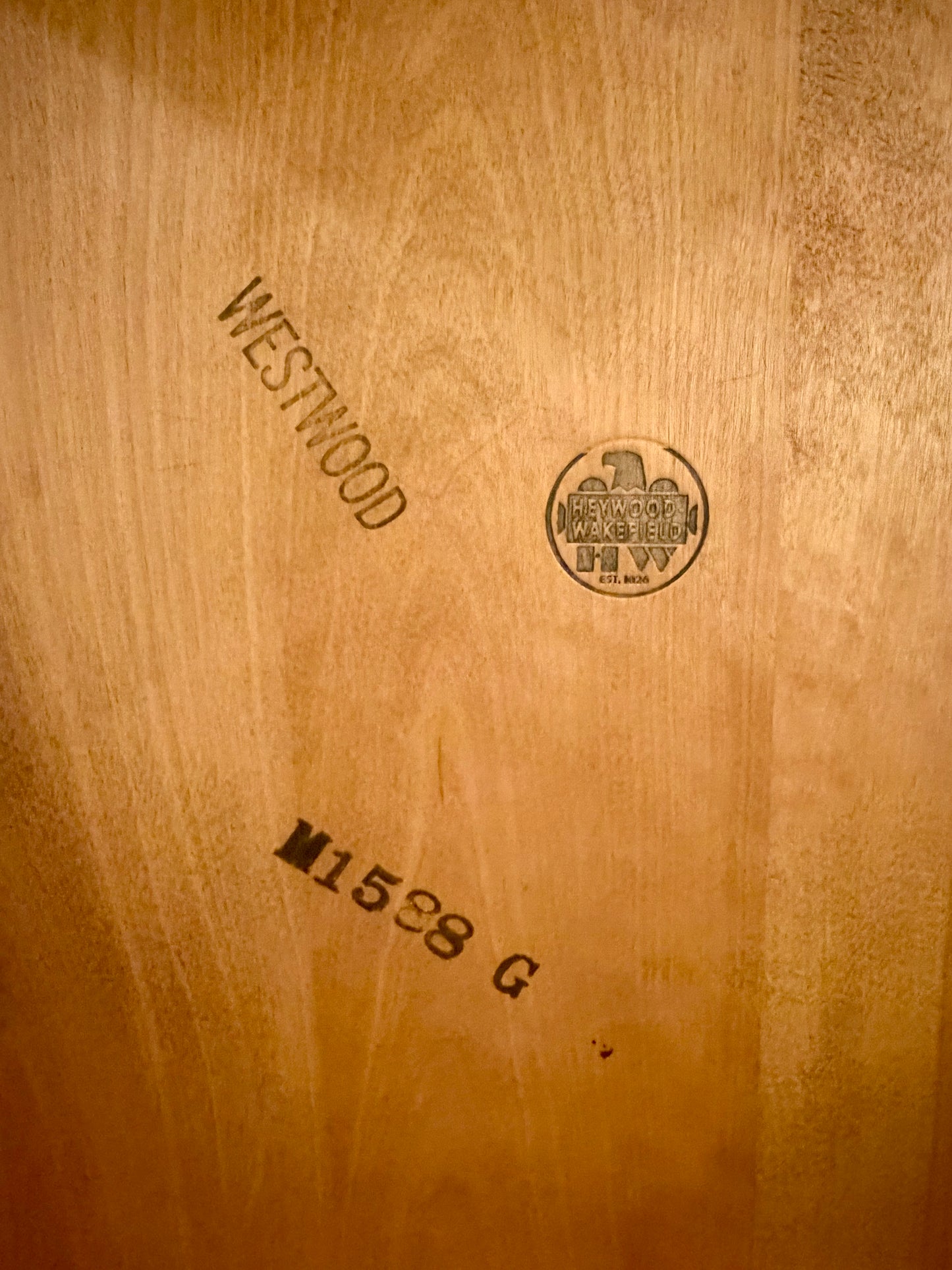 1950s/60s Vintage MCM Heywood-Wakefield Open Lamp Table - Model M1588 G