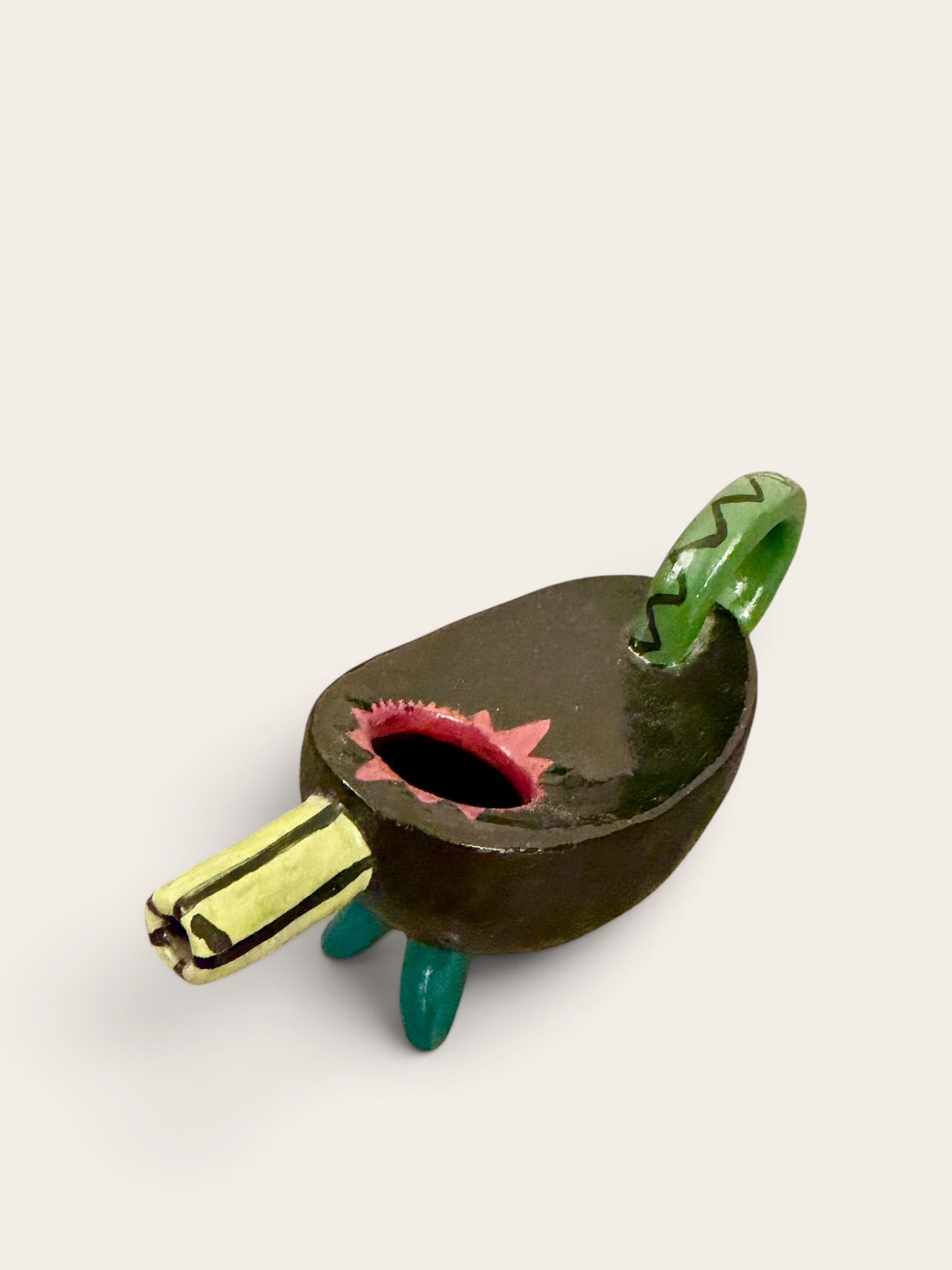 Whimsical Folk Art Pouring Vessel