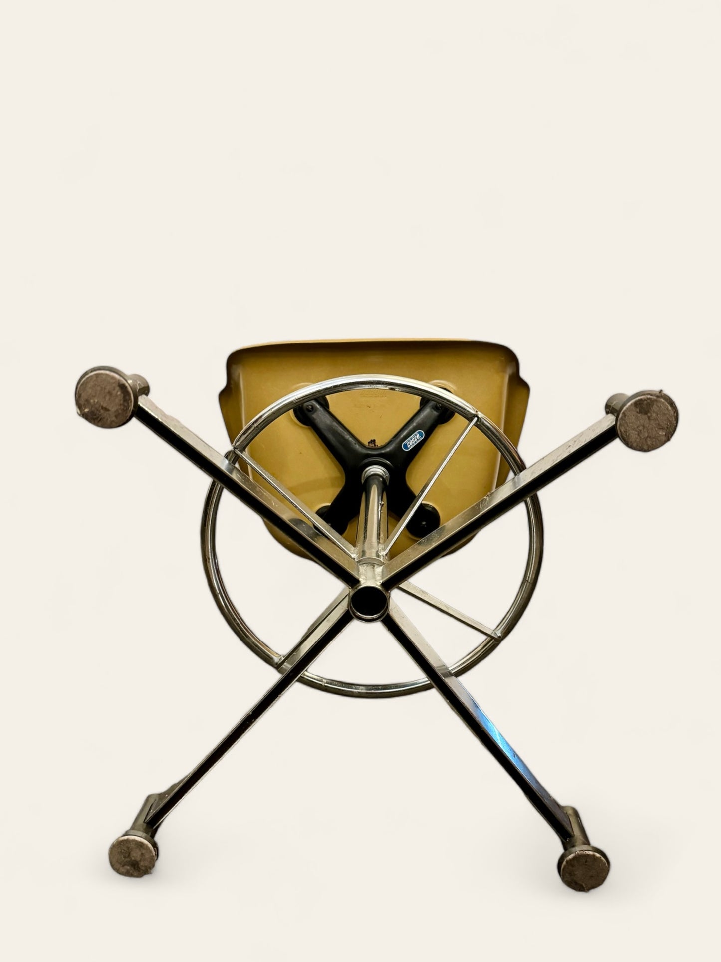 Pair of Vintage 1970s MCM Cosco Fiberglass Drafting Stools or Chairs