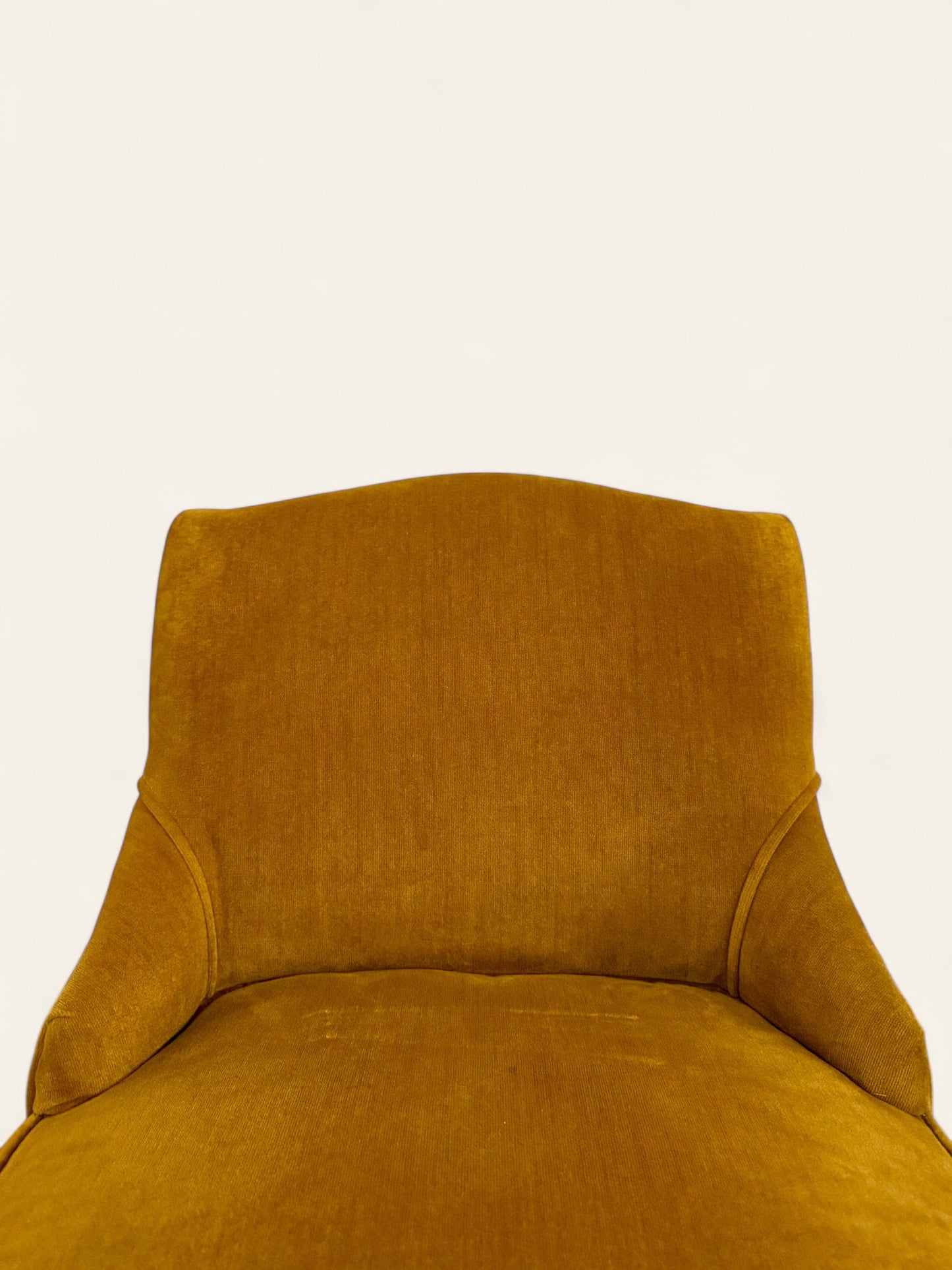 Vintage Antique Slipper Chair in Mustard Yellow