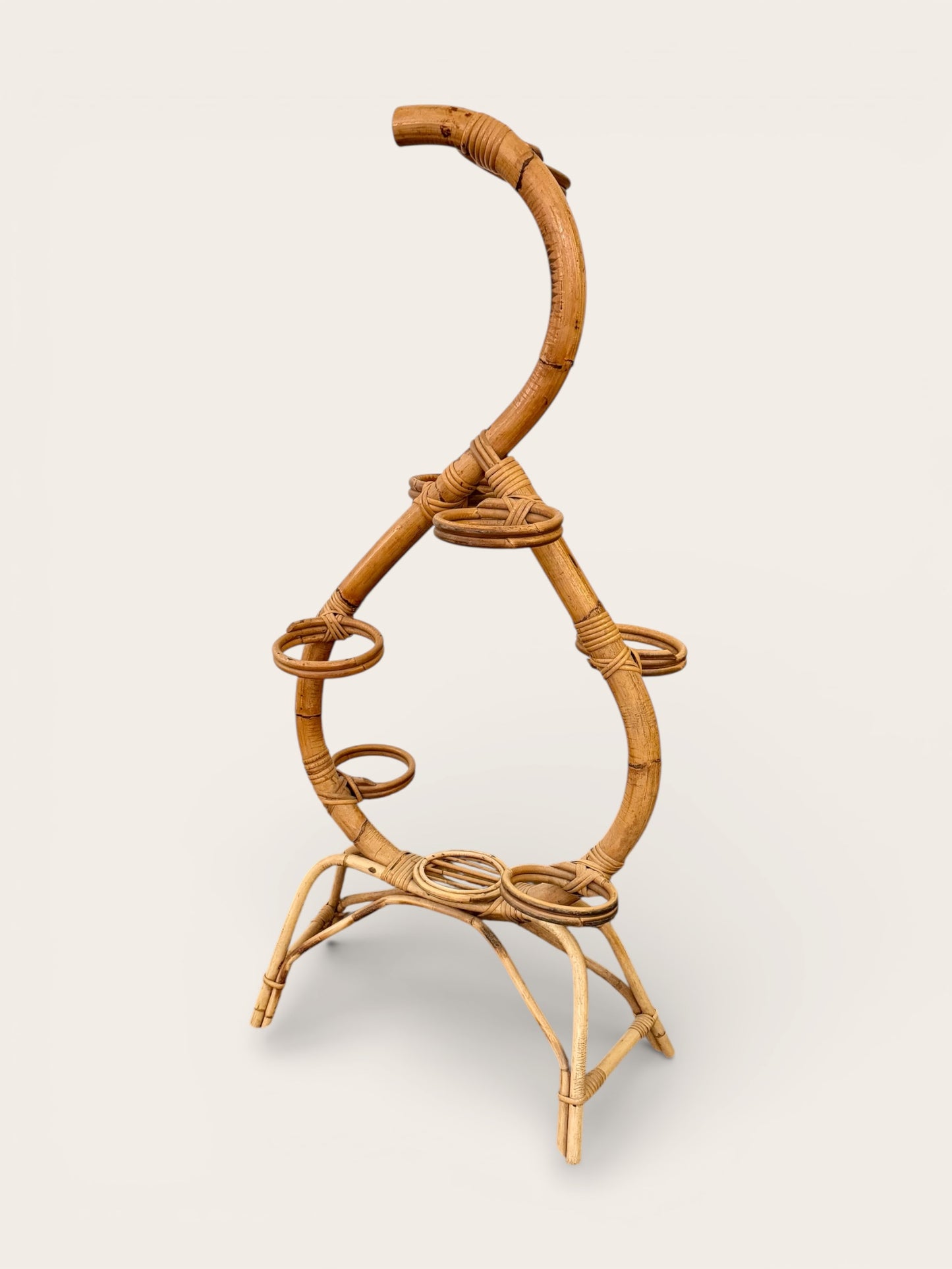 Vintage MCM Italian Bamboo Plant Stand