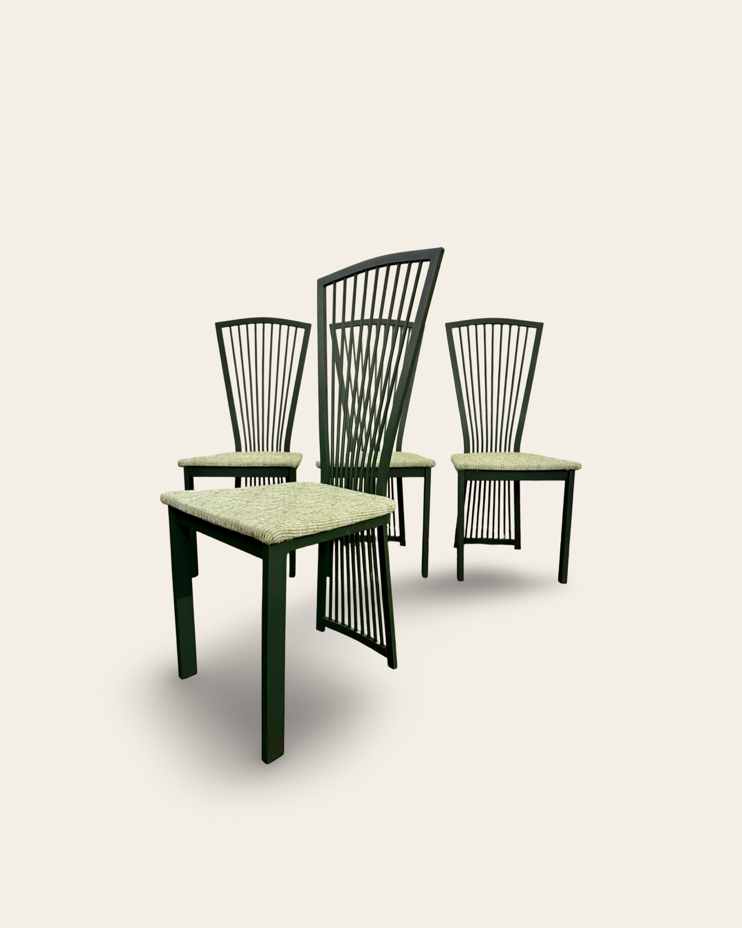Set of 4 Vintage Italian Costantini Pietro Style Dining Chairs - Super Unique!