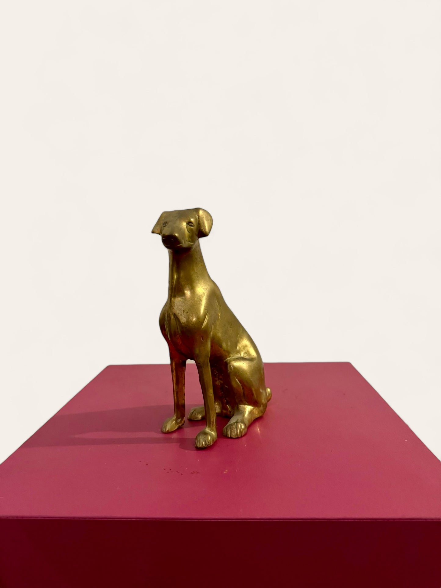Vintage Brass Dog Figurine Made in India