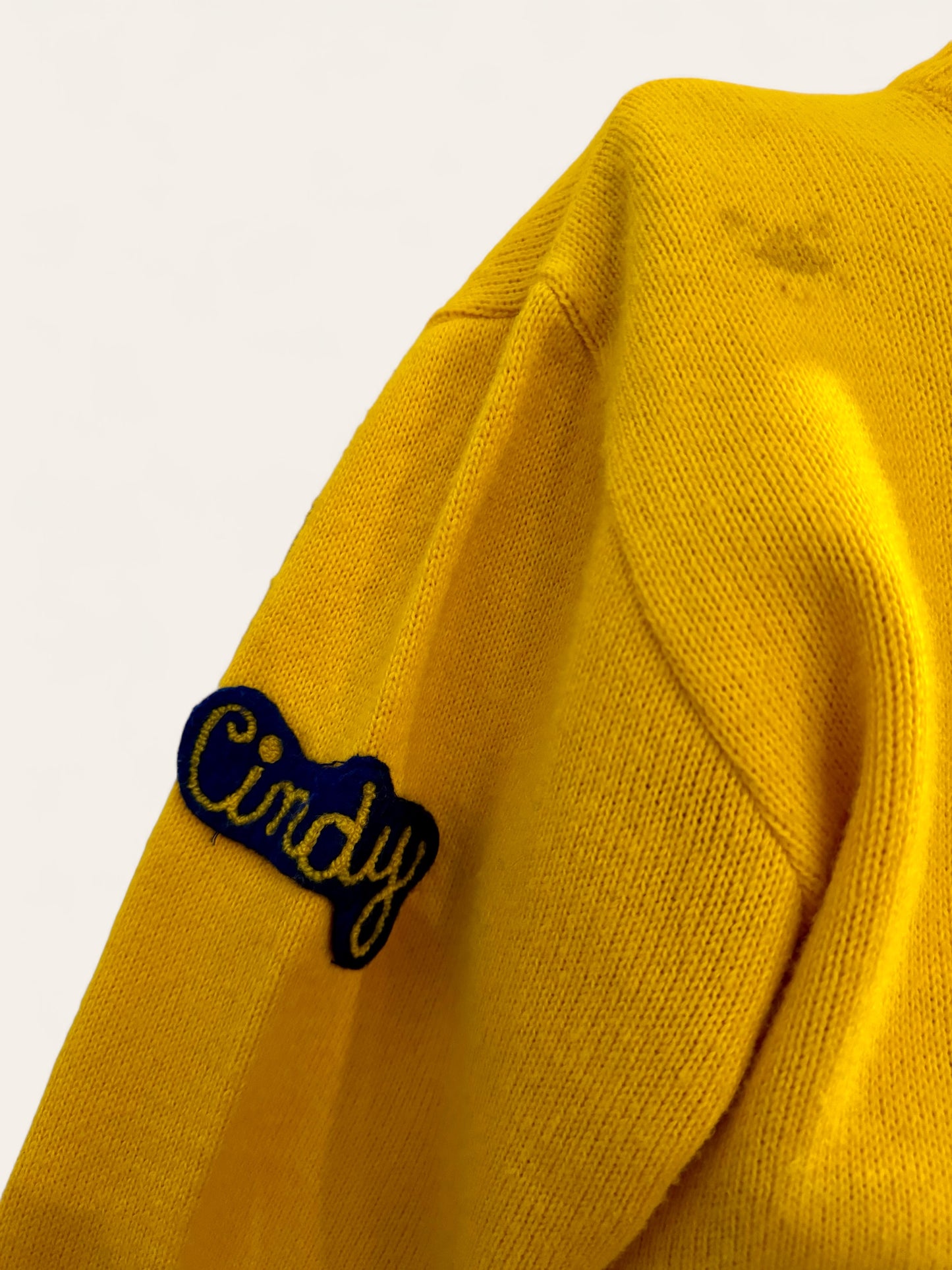 Vintage 1950s/60s Varsity Sweater with the Letter "A" and Name "Cindy"