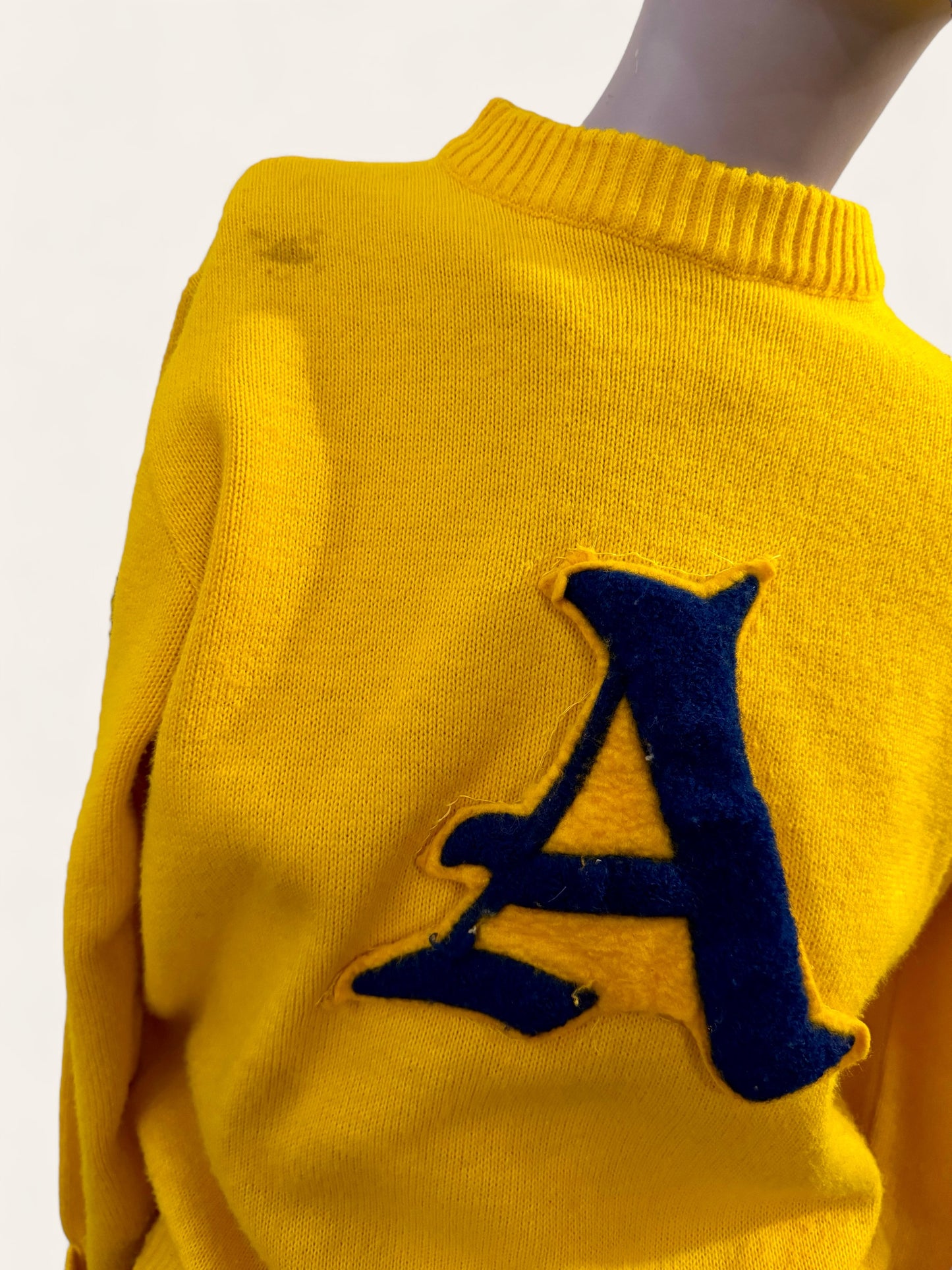 Vintage 1950s/60s Varsity Sweater with the Letter "A" and Name "Cindy"
