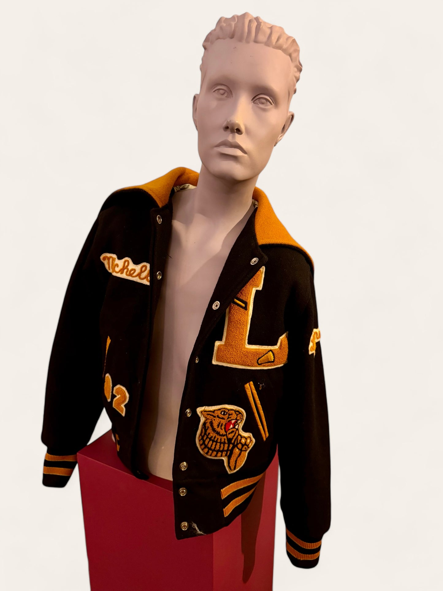 Vintage 1982 Varsity Letterman Jacket with Hood and Name "Michelle"
