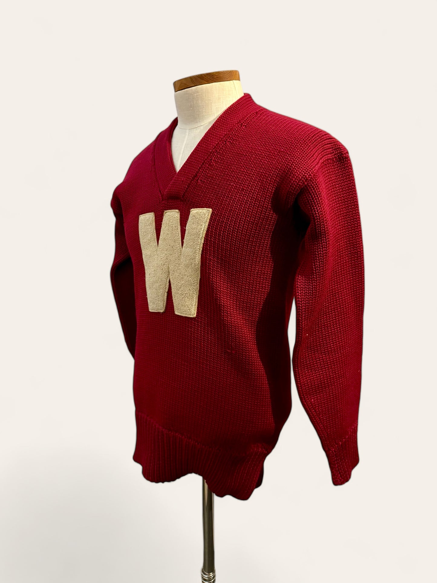 Vintage 1940s/50s Varsity Letterman Sweater with Large “W” - Cougars?