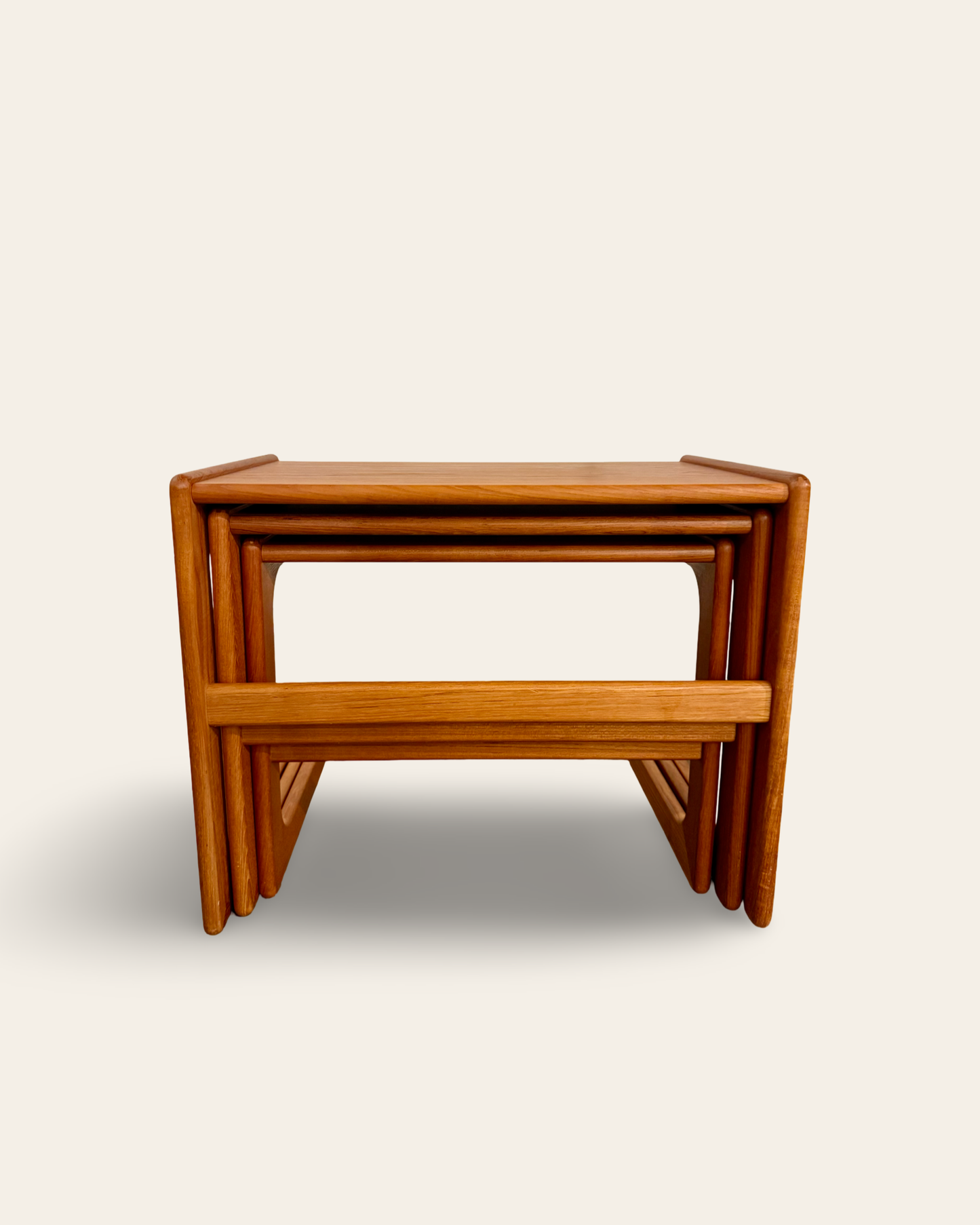 Vintage 1960s MCM Set of 3 Nesting Tables by Salin Nyborg Møbler