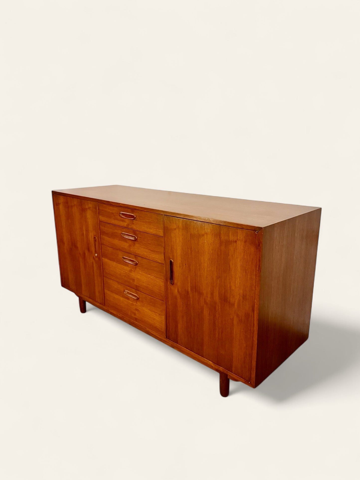 Vintage 1960s Danish MCM Teak Sideboard, Dresser, or Credenza