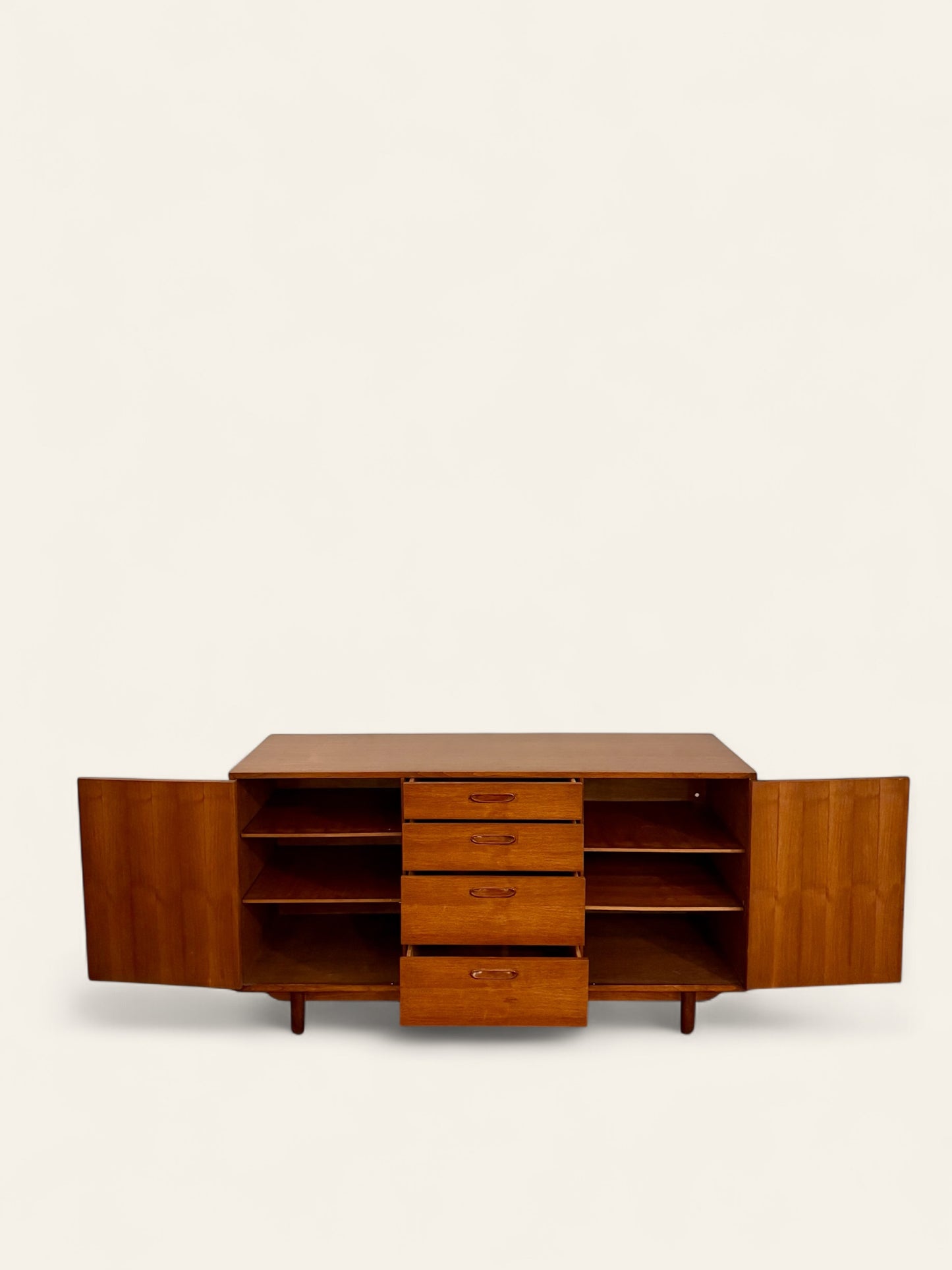 Vintage 1960s Danish MCM Teak Sideboard, Dresser, or Credenza