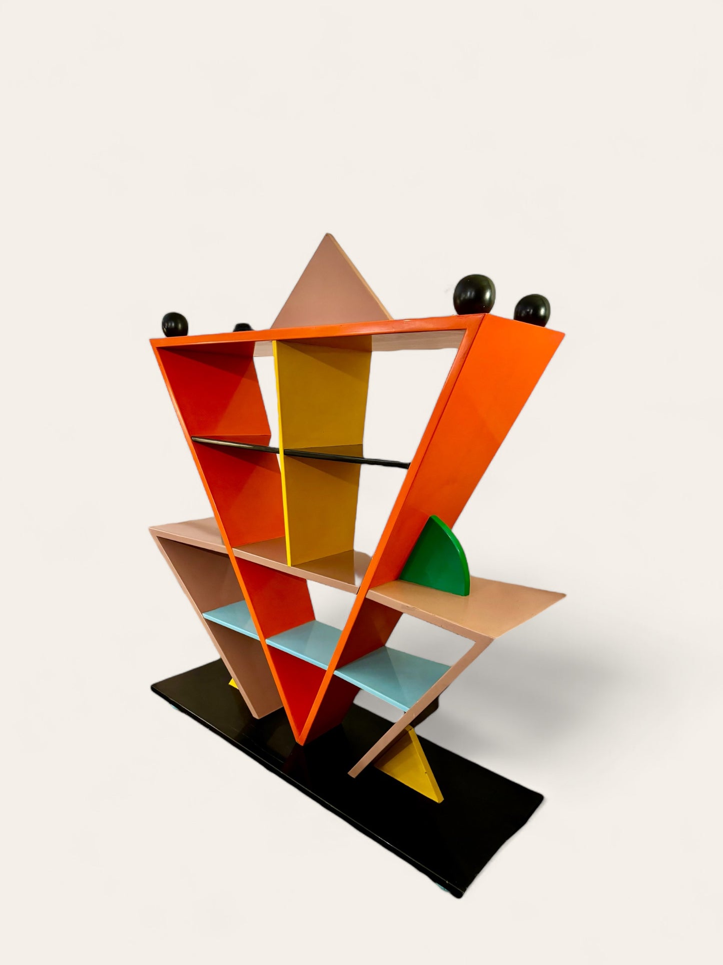 Rare 1980s Milo Baughman for Thayer Coggin Prisma Shelving Unit - Pop Art