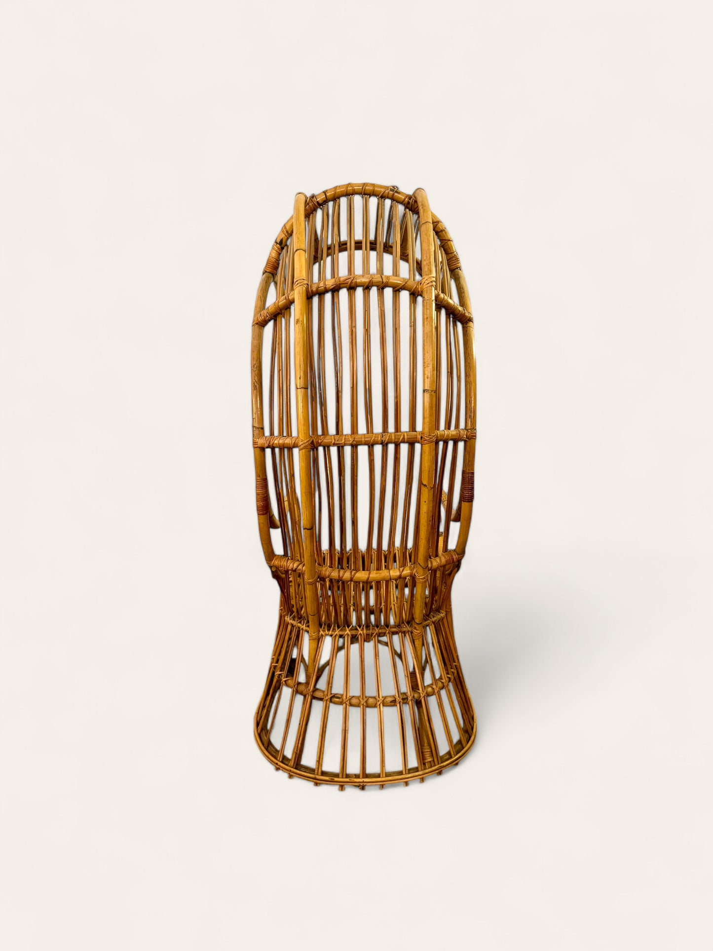 Rare Vintage 1960s MCM Rattan and Bamboo Porters Chair