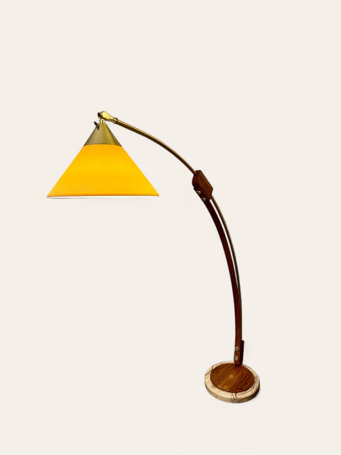 Vintage 1970s MCM Nova of California by Peter Morelli Floor Lamp with Lucite Shade - RARE!