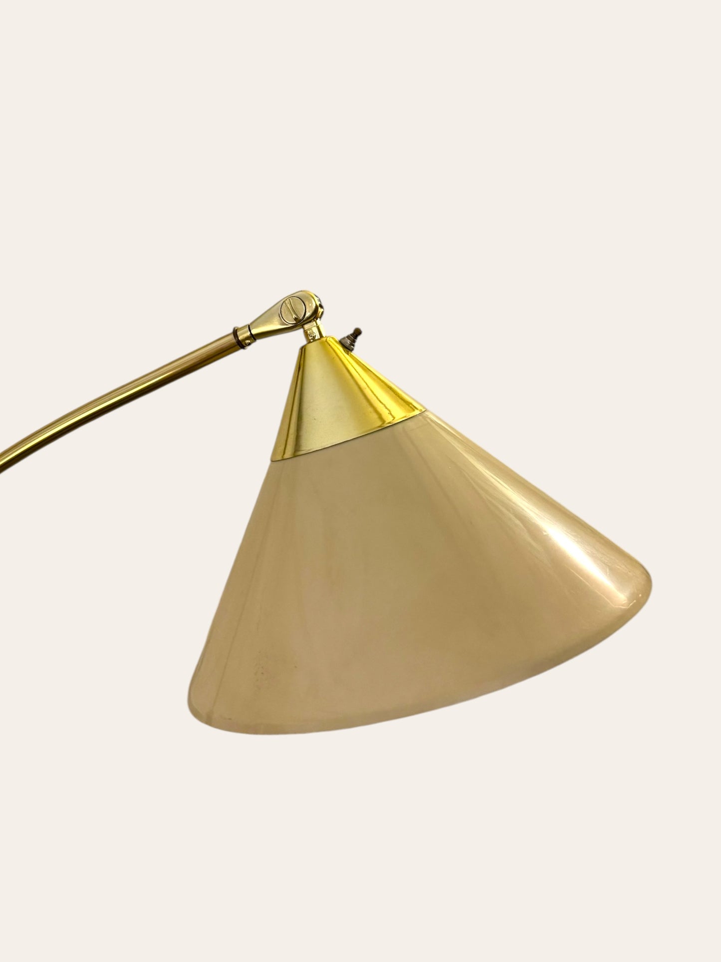 Vintage 1970s MCM Nova of California by Peter Morelli Floor Lamp with Lucite Shade - RARE!