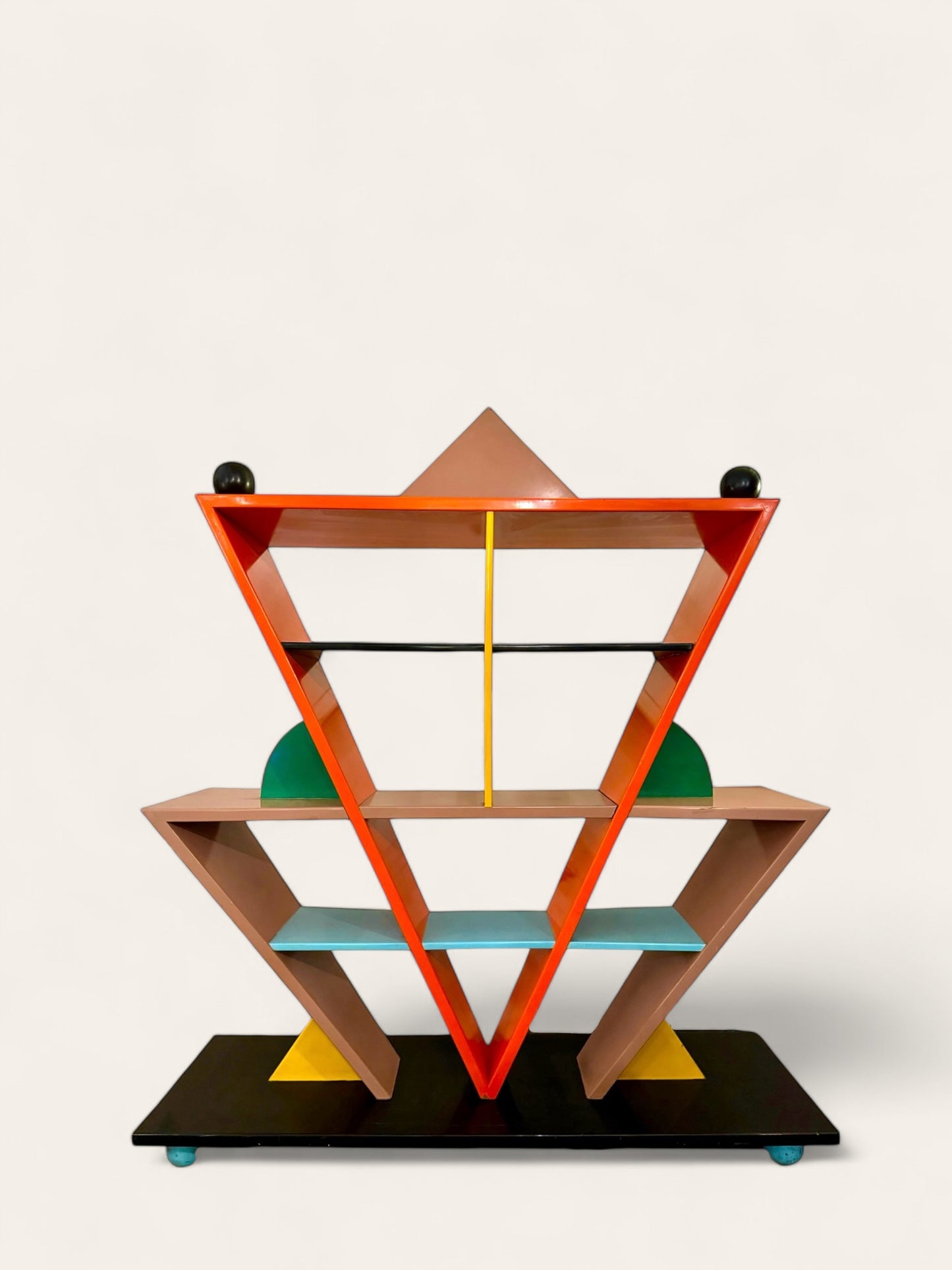 Rare 1980s Milo Baughman for Thayer Coggin Prisma Shelving Unit - Pop Art