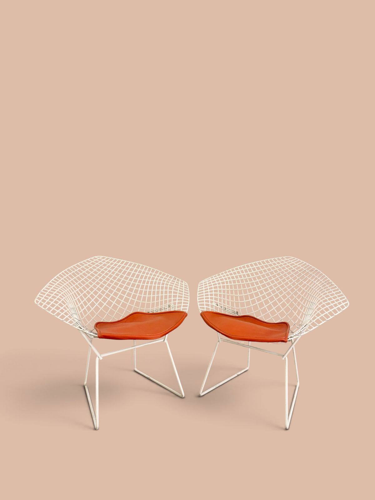 1960s Vintage Original Harry Bertoia Diamond Chairs for Knoll — Pair