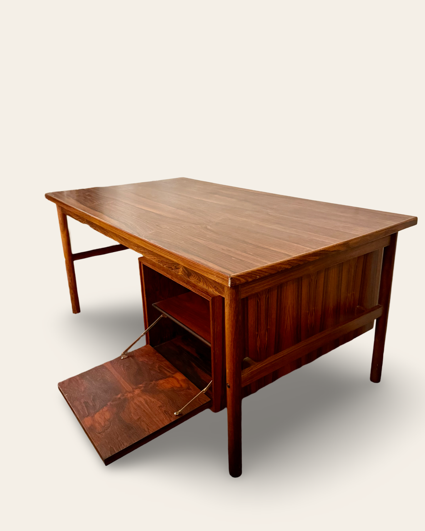 Vintage MCM Danish 1960s Brazilian Rosewood Executive Desk