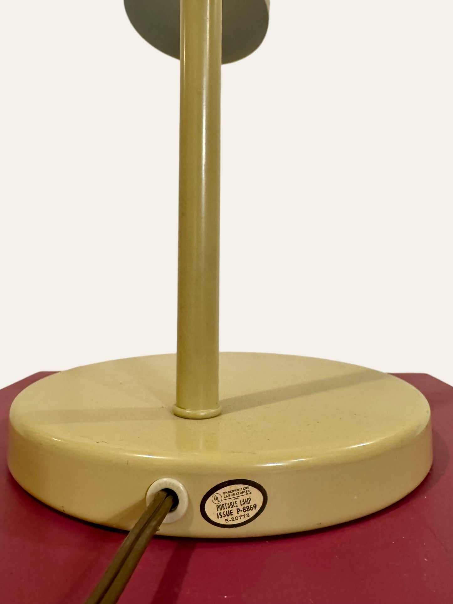 Vintage Beige Space Age Goosneck Desk Lamp