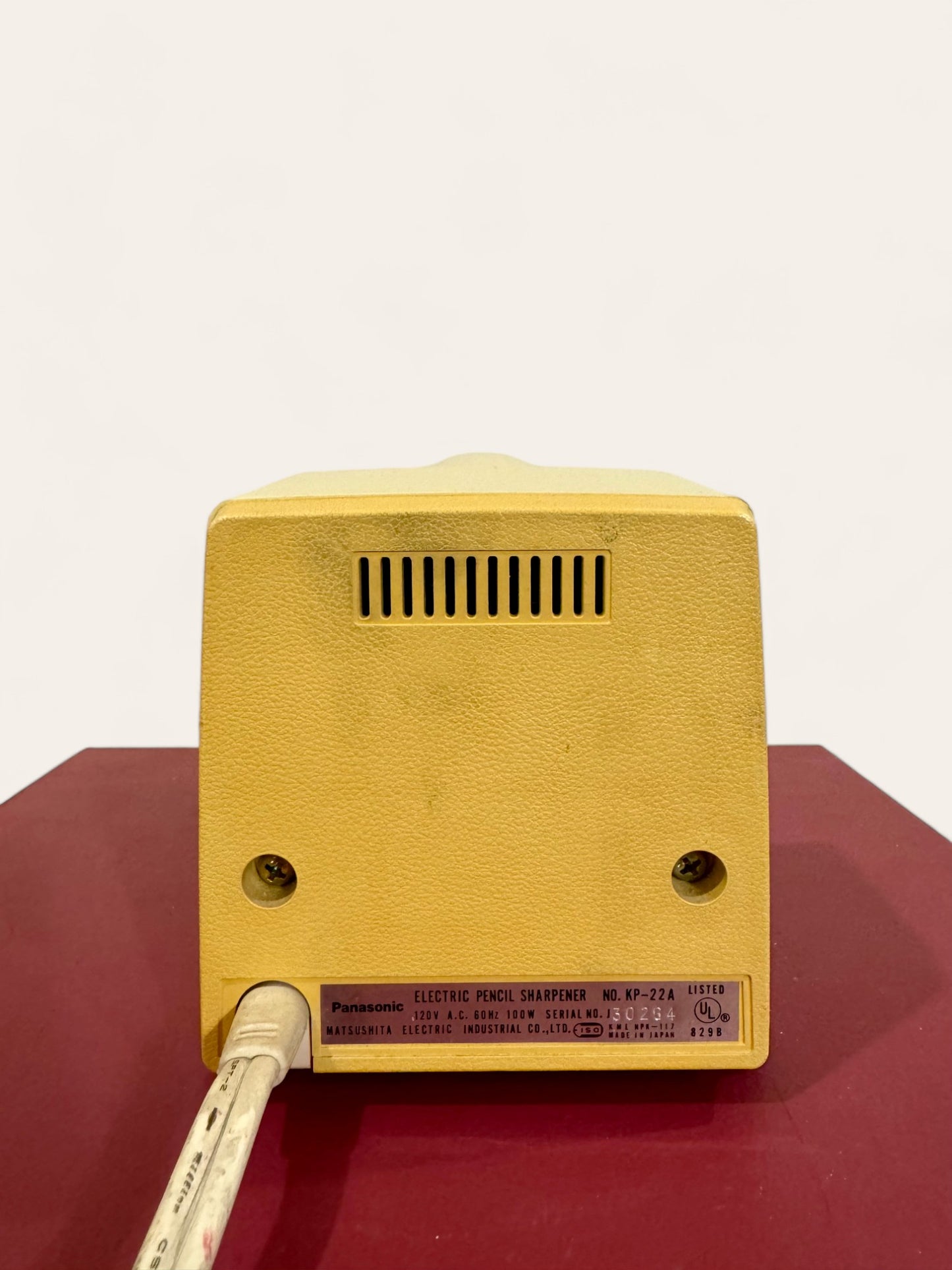 Vintage 1970s Off-white Pana Point Panasonic Electric Pencil Sharpener