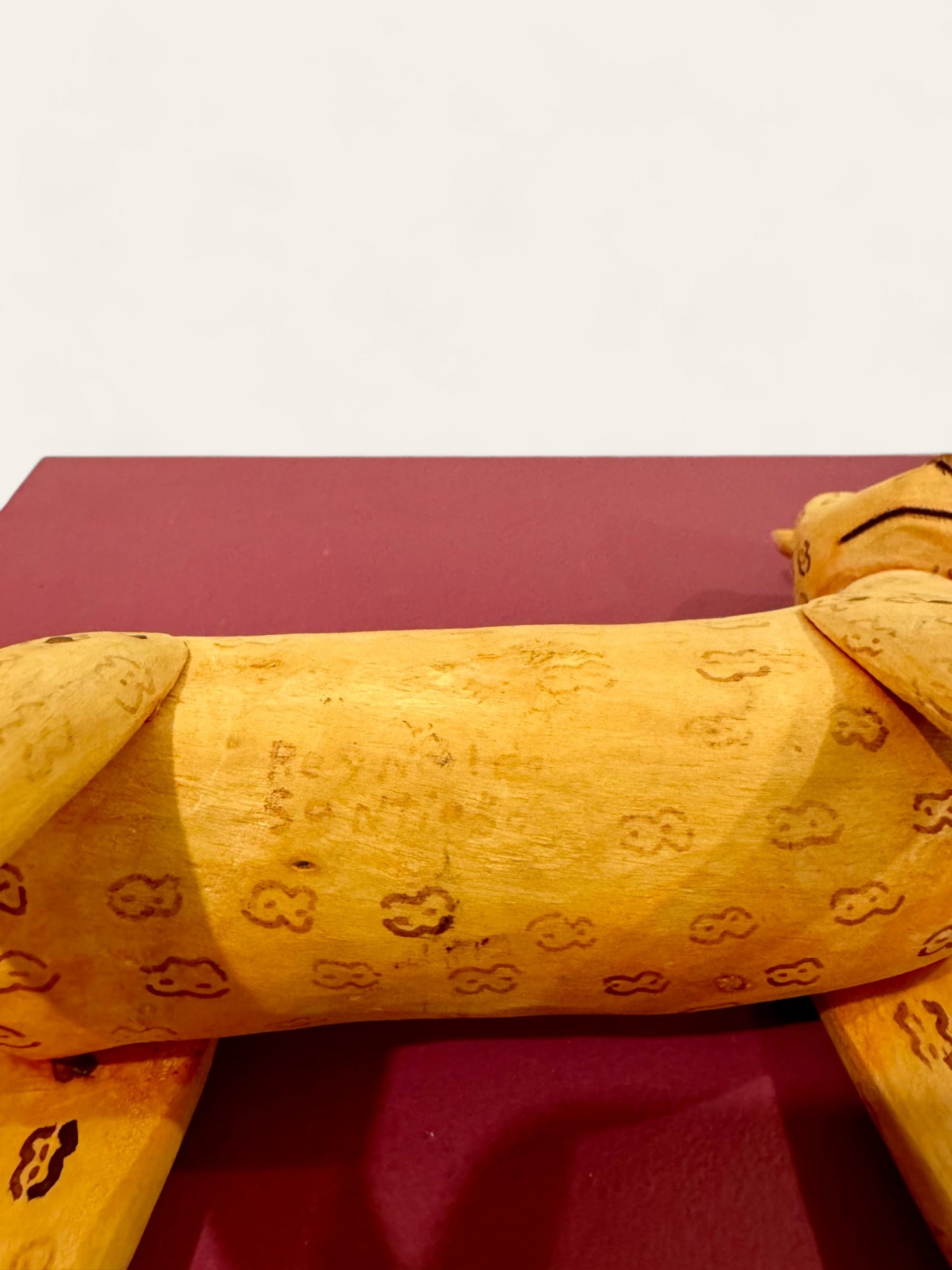 Vintage 1960s Reynaldo Santiago Wood Carved Folk Art Jaguar