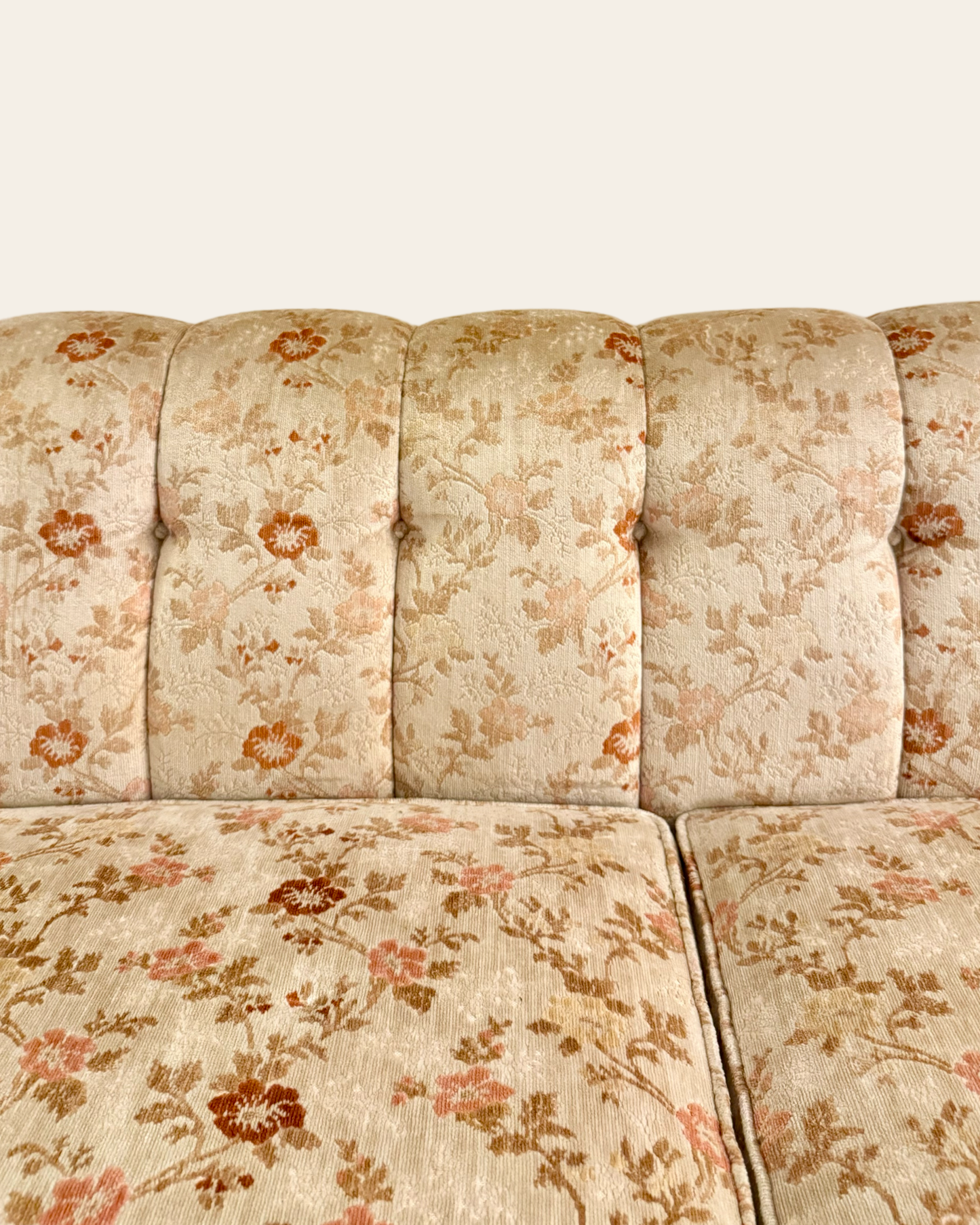 1960s Vintage MCM Floral Sectional Sofa