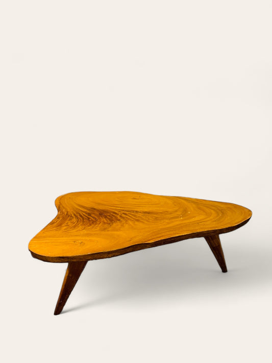 Unique Vintage Live Edge Heart-shaped Coffee Table