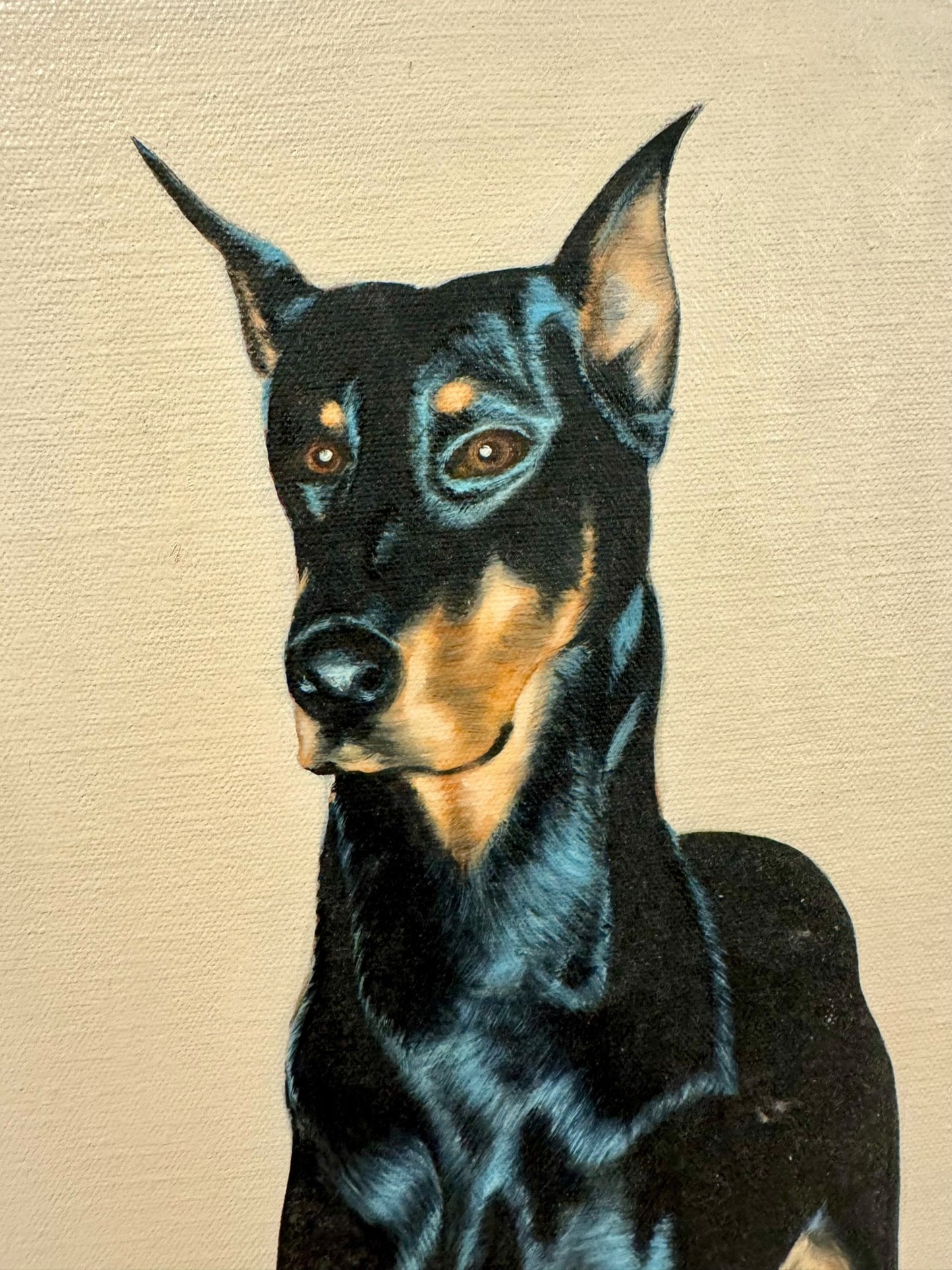 Original Painting of a Doberman Pincher