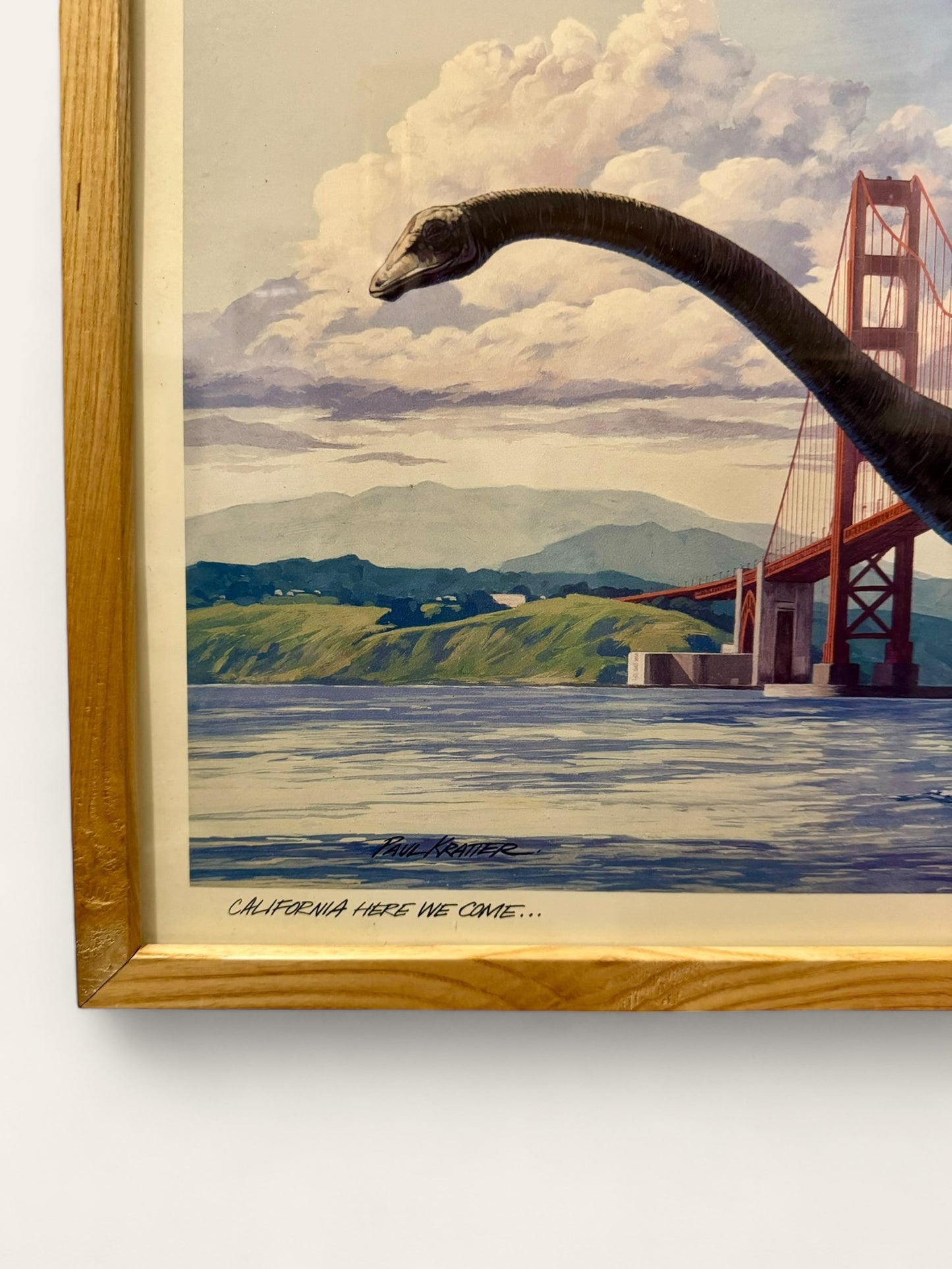 Rare Vintage 1993 Paul Kratter "California Here We Come" Lithograph