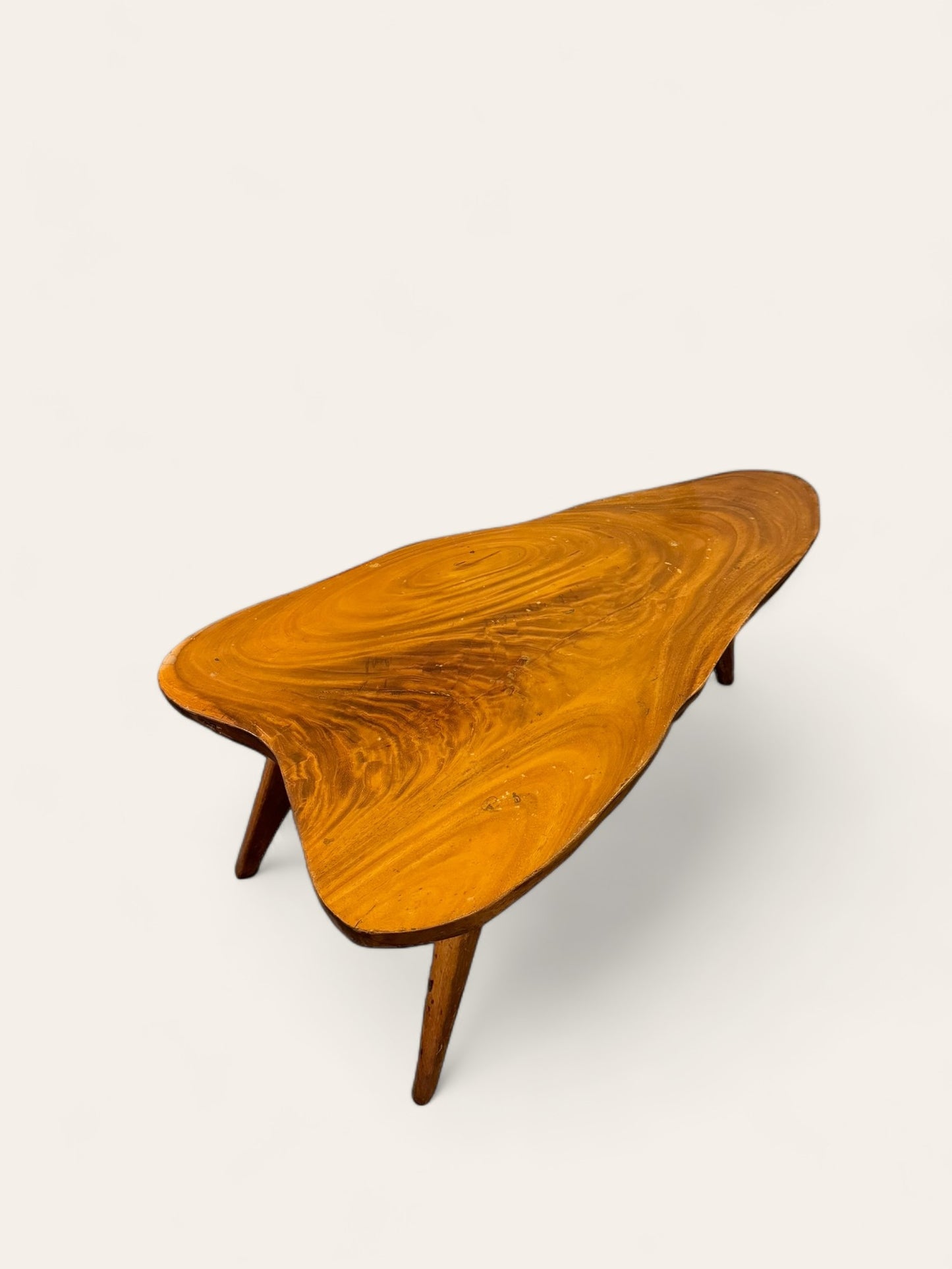 Unique Vintage Live Edge Heart-shaped Coffee Table