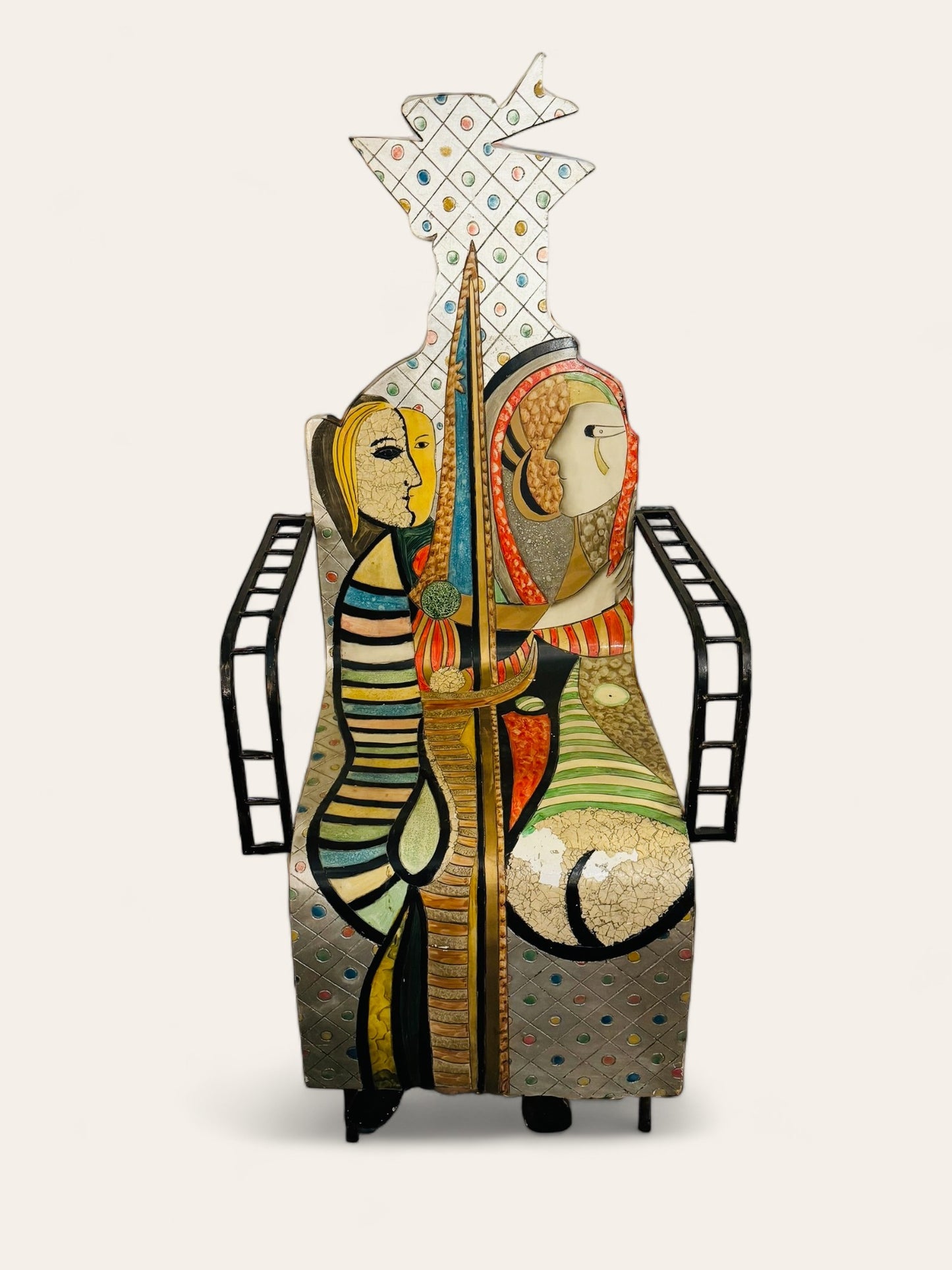 Rare Vintage Sculptural 1970s Picasso Style Chair