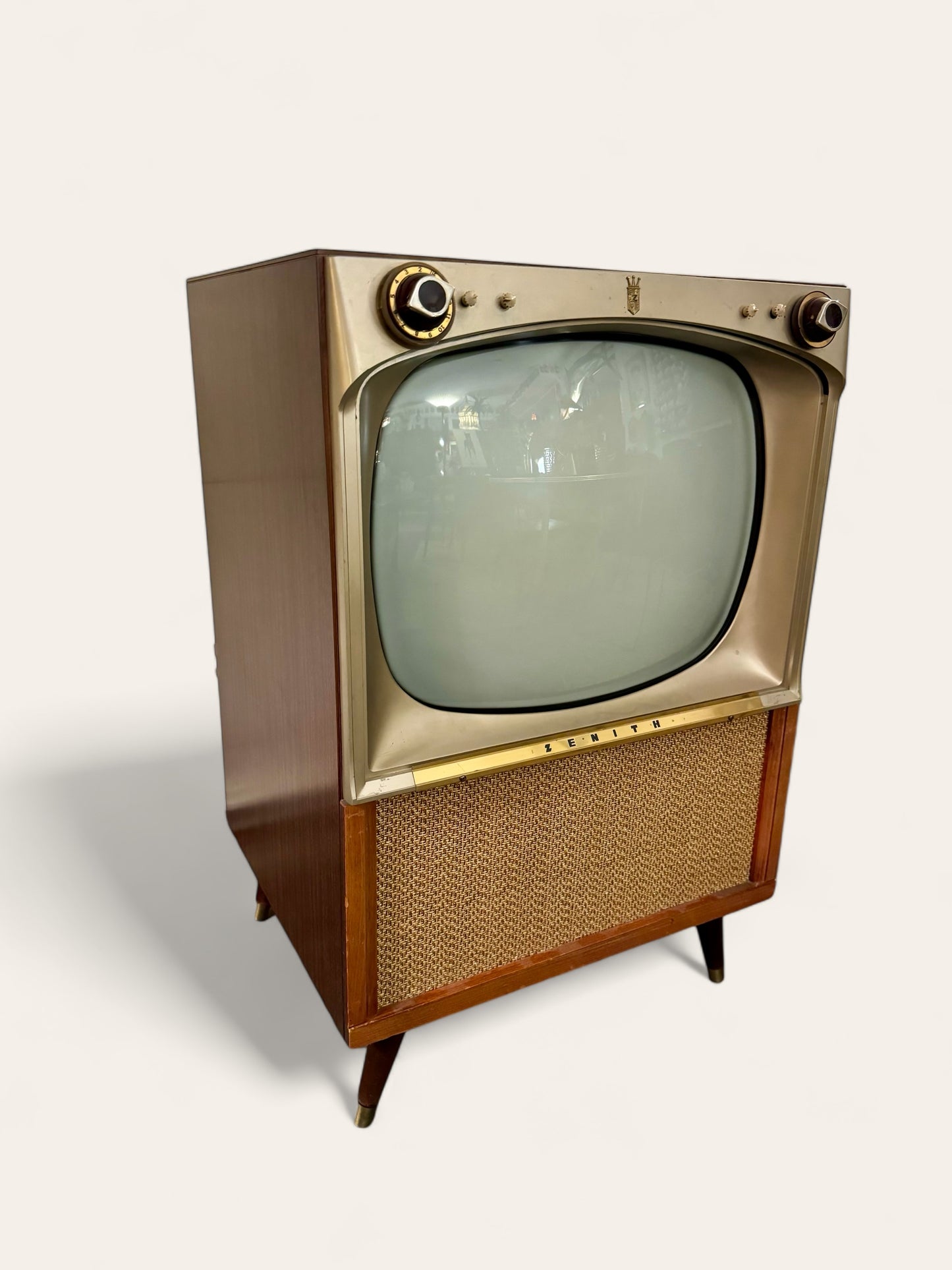 1956 Vintage Atomic MCM Zenith Television Set