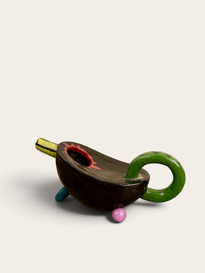 Whimsical Folk Art Pouring Vessel