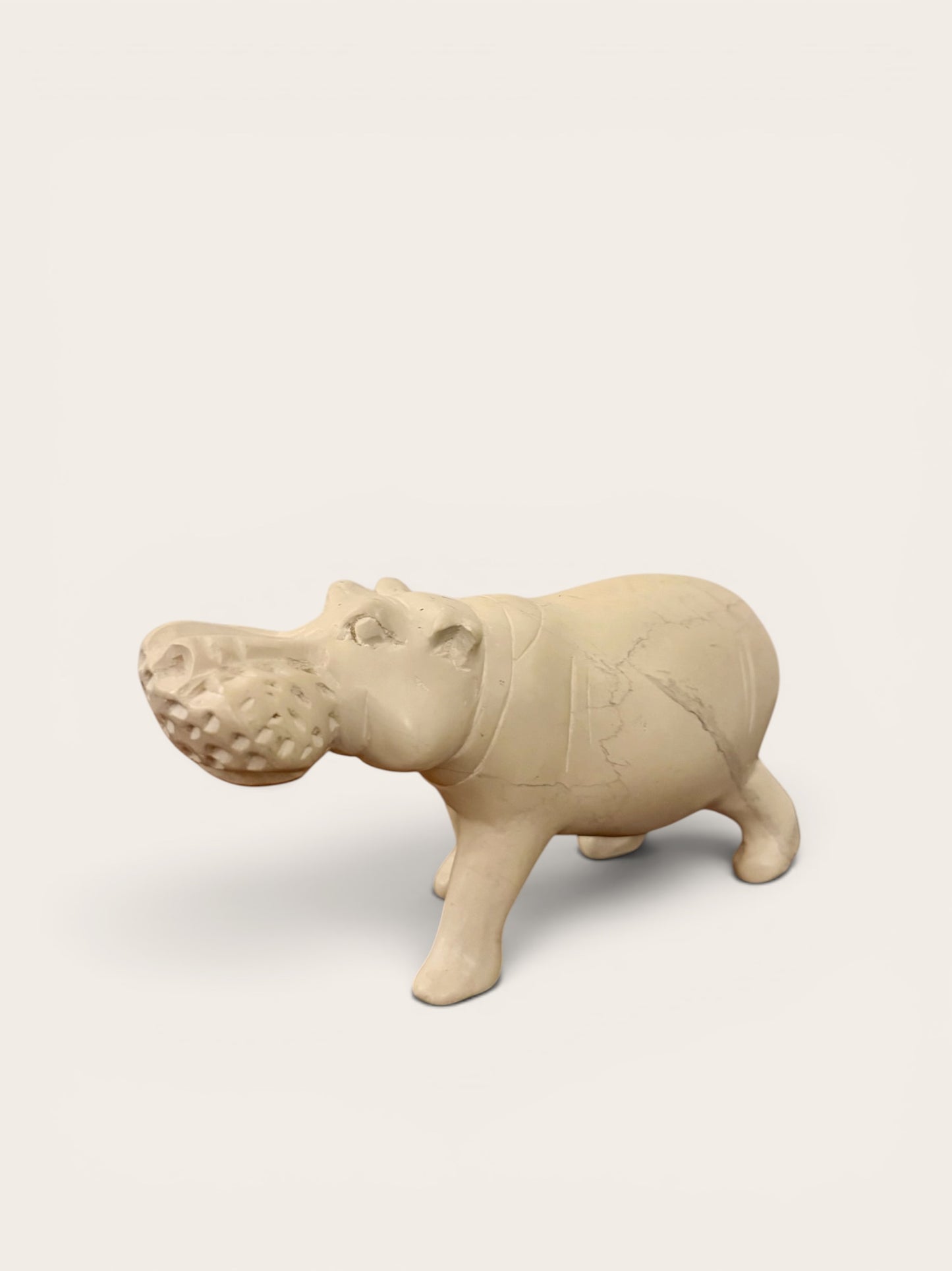 House Hippo Stone Sculpture