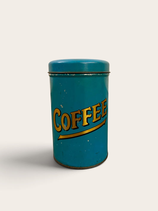 Vintage Turquoise Coffee Canister
