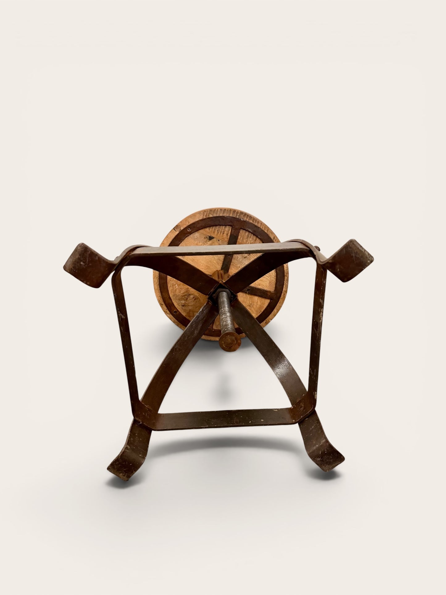 Vintage Industrial Adjustable Swivel Stools (1940s) - 9 Available