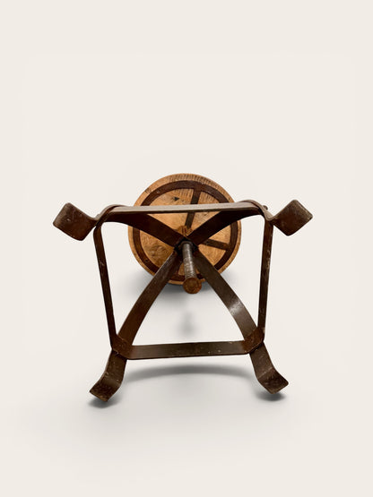 Vintage Industrial Adjustable Swivel Stools (1940s) - 9 Available