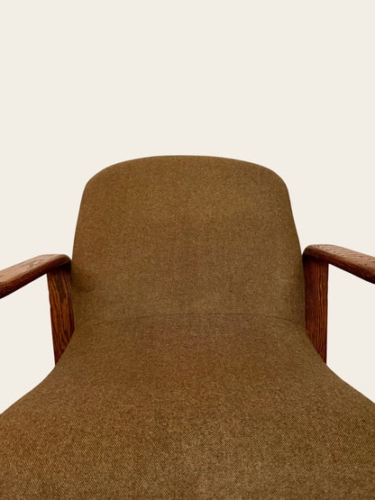 Vintage 1970s MCM Kimball Bent Oak Lounge Chairs
