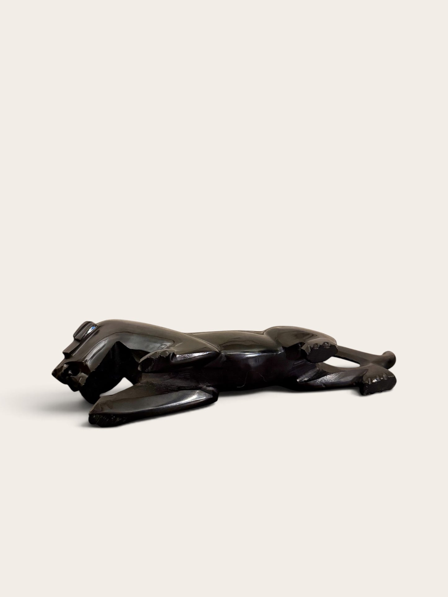 Vintage Carved Stone Panther