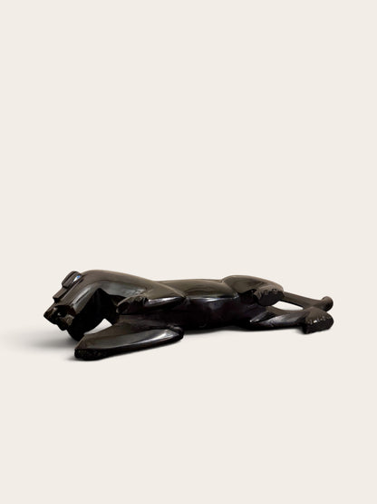 Vintage Carved Stone Panther