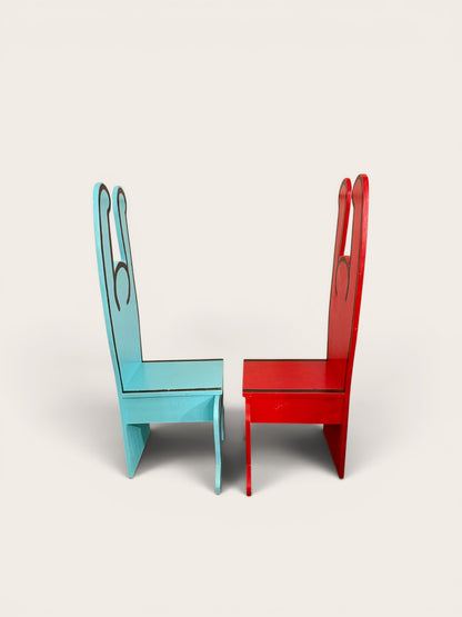 Vintage Pop Culture Keith Haring Inspired Chairs