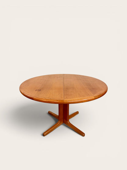 Vintage MCM Ansager Møbelfabrik Danish Teak Dining Table with Extension Leaf, 1960s