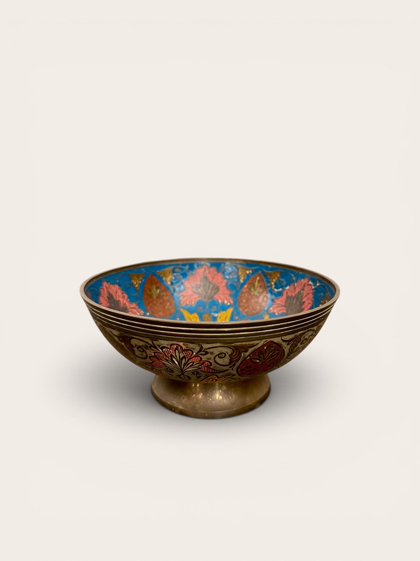 Vintage Cloisonné Footed Bowl