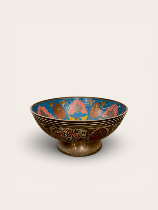 Vintage Cloisonné Footed Bowl