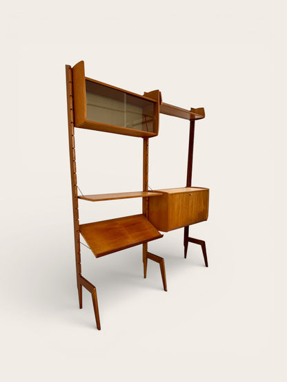 Rare 1960s Vintage MCM 3-Bay “Ergo” Wall Unit by John Texmon for Blindheim Møbelfabrikk