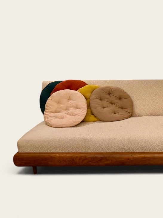 Rare Vintage MCM Adrian Pearsall 1600-S Boomerang Sectional Sofa, Walnut Base