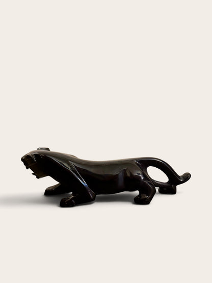 Vintage Carved Stone Panther