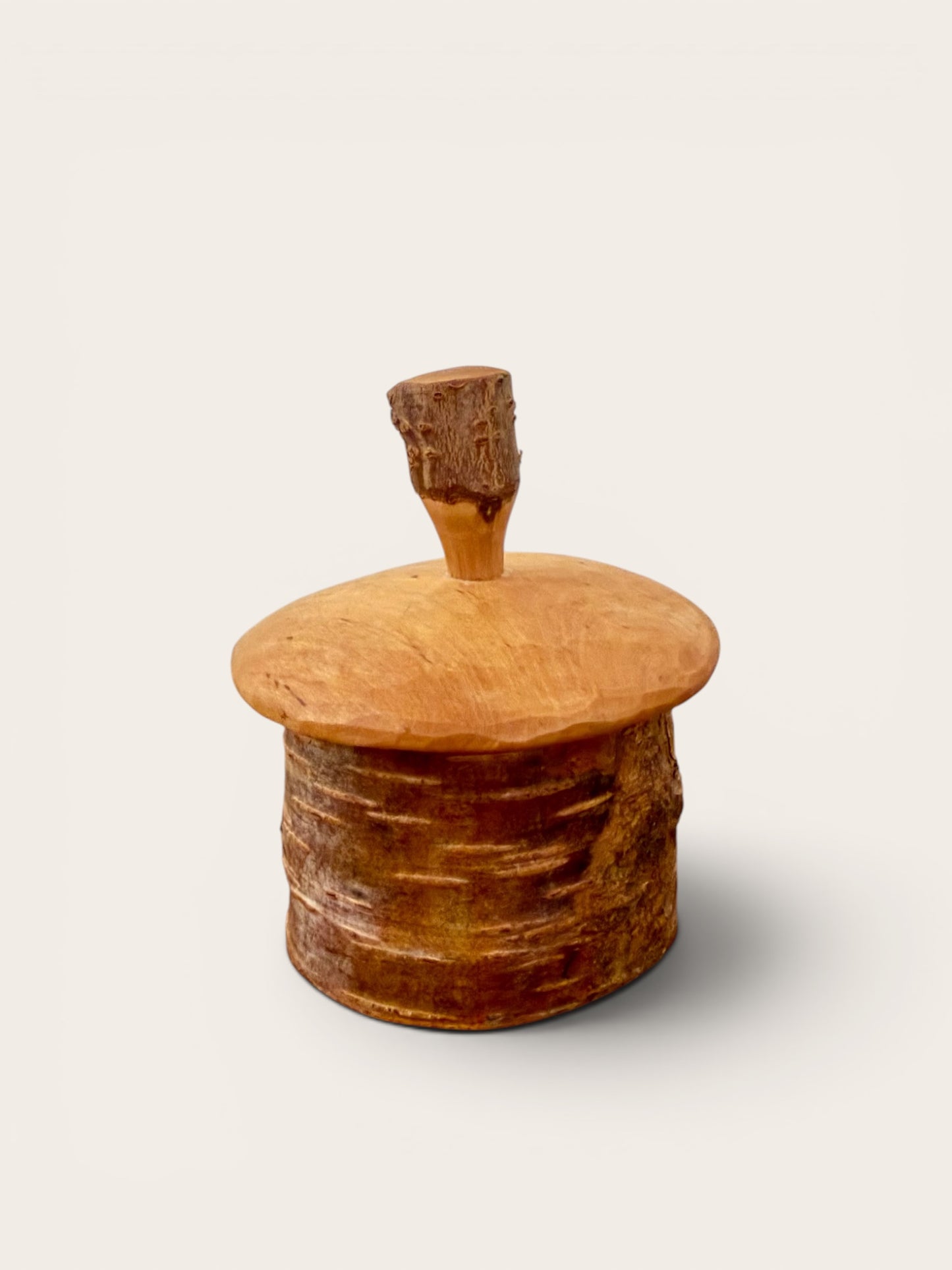 Hand-Turned Birch Bark Box