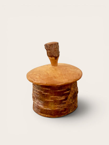 Hand-Turned Birch Bark Box