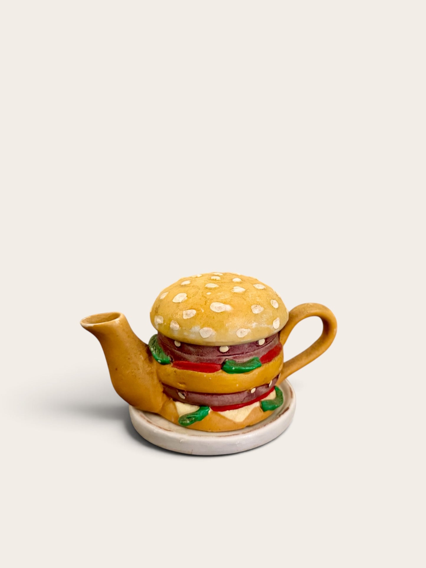 Petite Vintage Hamburger Teapot
