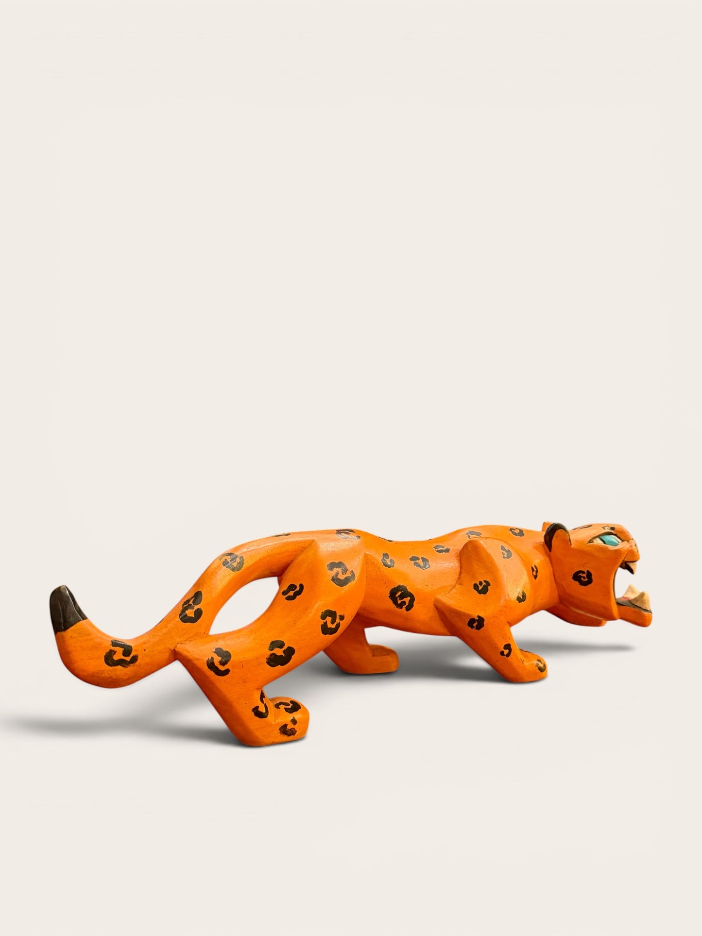 Hand-Carved Folk Art Jaguar